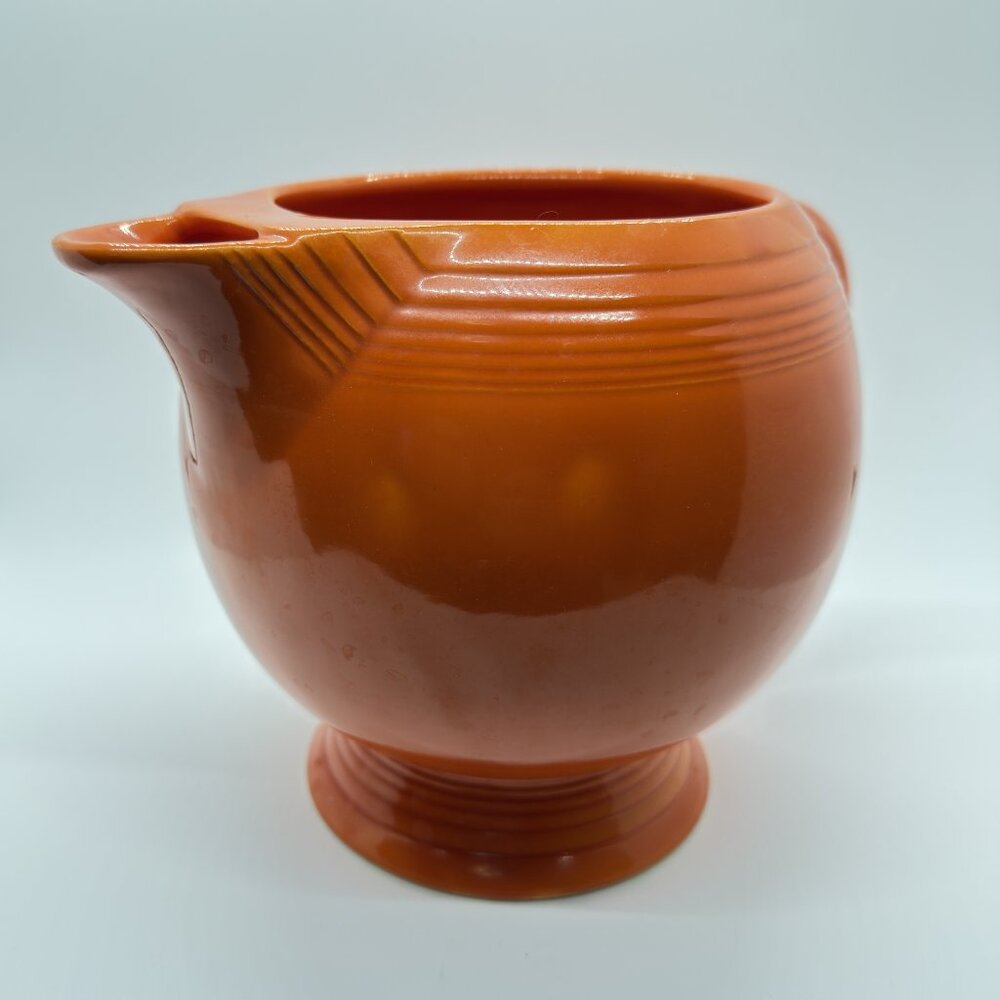 Vintage Fiesta Ware RED (orange) - Lip Pitcher 1936 - 1946 - 64oz - Picture 4 of 13